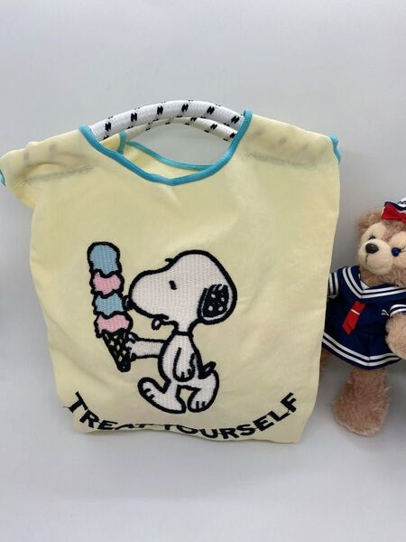 新品未使用 スヌーピー エコバック刺繍バック SIZE S