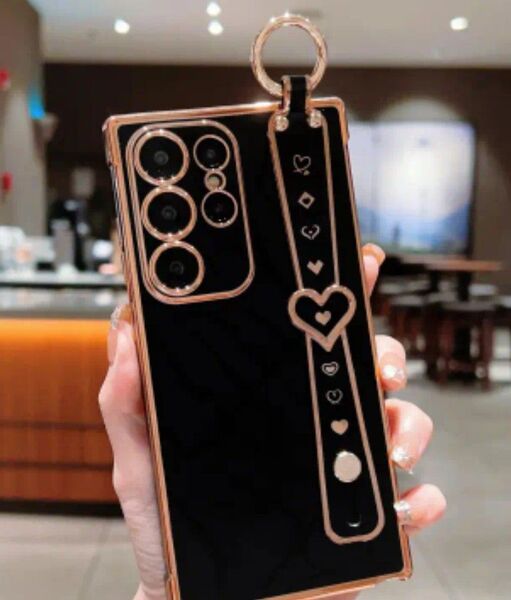 ブラック Galaxy S25 ウルトラ スマホ カバ ケース
