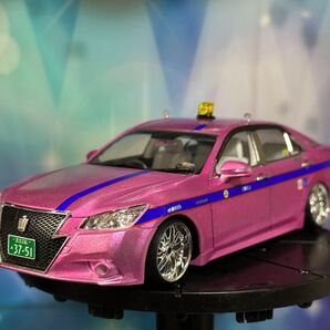 アオシマ 210クラウン 個人タクシー 1/24 完成品