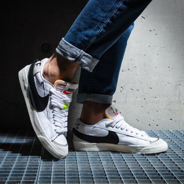 【新品/24cm】ナイキ NIKE BLAZER LOW JUMBO ブラックナイキ ブレーザー ロー ジャンボ ホワイト
