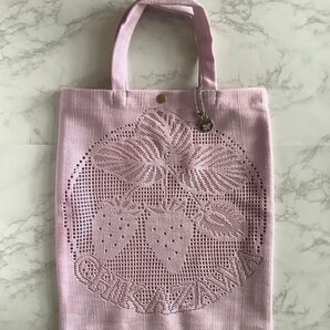 近沢レース ミニレーストート いちご(ピンク)新品 タグ付き