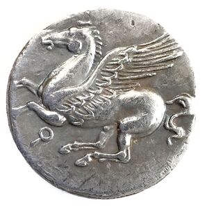 古代ギリシャ 女神アテナ ペガサス スターテル銀貨 コリント式 レプリカコイン