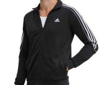 新品タグ付き未使用品adidas黒ジャージジャケットMサイズアディダストレーニングウェアランニングウェア