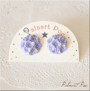 pa Lunar topok rainy season empty earrings hydrangea earrings purple . flower patamimb rough shoe pe rear accessory ....