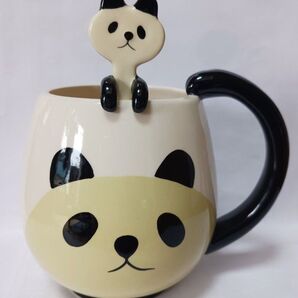 マグカップ パンダ パンダスプーン付き concombre キャラクター フェイスマグ