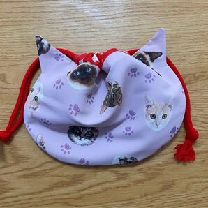 〈サービス品〉猫耳巾着袋