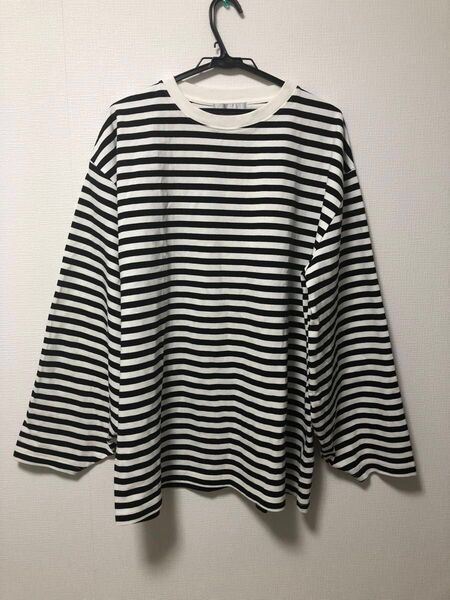 extra quality wide sleeve/エクストラクオリティワイドスリーブ(オーバーサイズ)ロンT M ボーダー 長袖