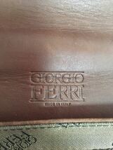 【新品】最終特割 GIORGIO FERRI ジョルジョフェリー イタリア製レザーハンドバッグ 濃茶 お洒落 使えるサイズ 激安！_画像7