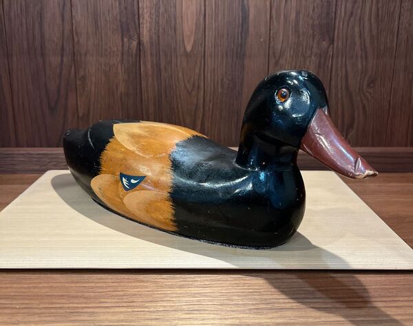 デコイ 鴨 置物 オブジェ 木製