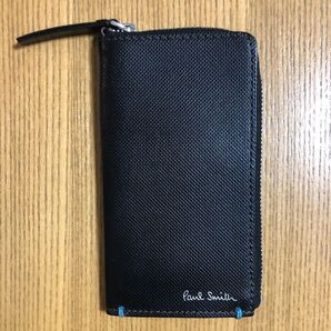 ポールスミス ブラック革小物ケース paul smith