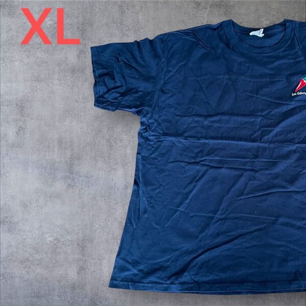 【US古着】ネイビー XL Tシャツ 半袖 レギュラー プリント メンズ レディース 大きいサイズ オーバーサイズ