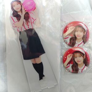 AKB48 ラウンドワン ビッグアクリルスタンド&缶バッジ 平田 侑希