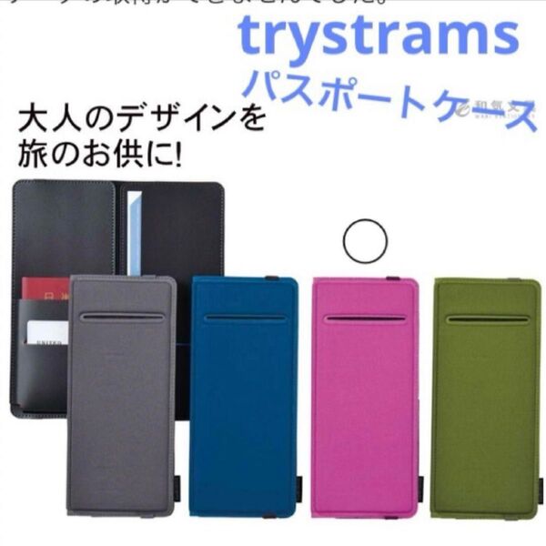トライストラムスtrystrams機能性パスポートケース 新品