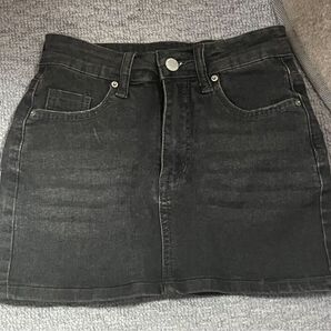 デニムミニスカート ダークグレー