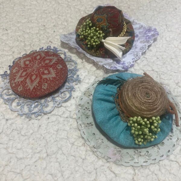 ハンドメイド アクセサリー コサージュ ブローチ3個セット