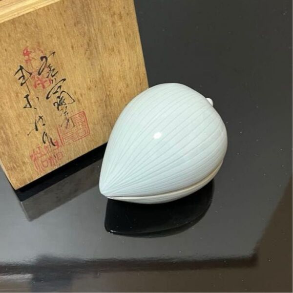高麗青磁鬼灯?香合 茶道具 懐石道具 鵬雲斎 坐忘斎 淡々斎 而妙斎 即中斎 七事式 水屋道具 永楽 仁清 乾山 真葛 道八