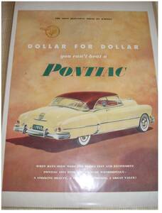 [Жизнь] антикварная реклама американский журнал вырез Pontiac Pontiac Setagaya Base Poster Ford Clisler GM и т. Д.