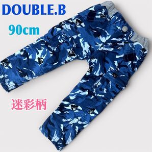 【DOUBLE.B】ダブルビー 迷彩風 パンツ90cm