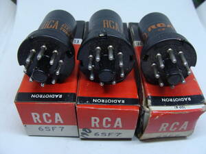 真空管 6SF7 RCA 3本 箱入り 3ヶ月保証 #010-007