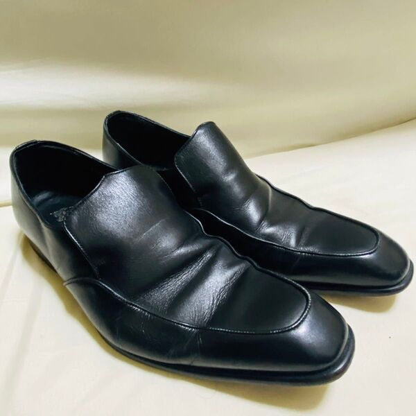 BURBERRY BLACK LABEL 26.5 レザー ビジネスシューズ 黒 革靴