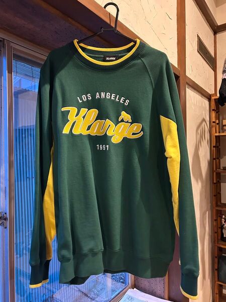 XLARGE スウェット グリーン イエロー L