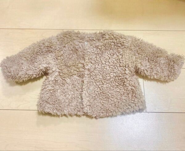 Petit main ベビーコート ボア もこもこジャケット 70cm