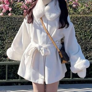 NICE CLAUP フェイクファーあざとモテコート