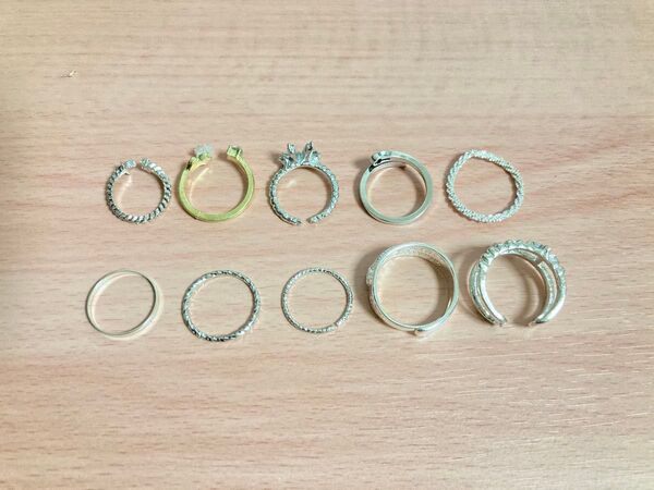 シルバー、ゴールドリング 指輪 10個セット 新品未使用 アクセサリー