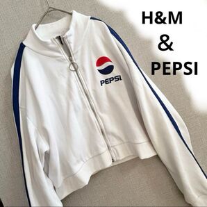 (美品)PEPSI ショート スウェット L ペプシコーラ 企業物 コラボ