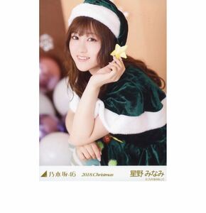 乃木坂46 公式グッズ 生写真 1枚 星野みなみ クリスマス サンタ 2018.Christmas 座り