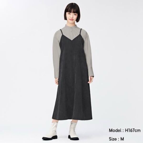 GU ジーユー woman コデュロイ キャミワンピース