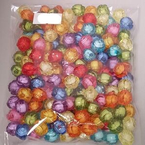 ☆100点 カラフル薔薇ビーズ 12mm
