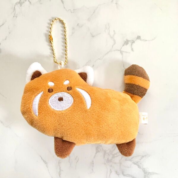 新品未使用 つぶらな瞳の動物園 レッサーパンダ ぬいぐるみキーホルダー