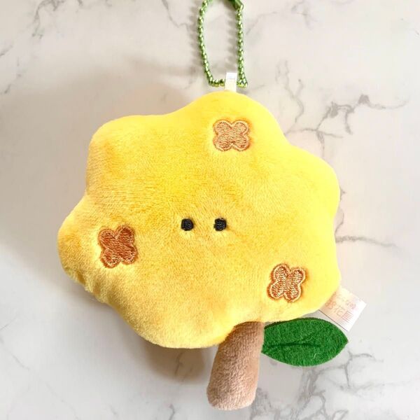 新品未使用 つぶらな瞳のお花屋 キンモクセイ ぬいぐるみキーホルダー