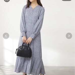 N.Natural Beauty Basic バイカラー小花プリントワンピ