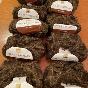 ⑩PIERREBALMAINPARIS ブラウン毛糸モアフルーレ40gが10玉