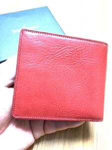 [ waste number / hard-to-find ] sense eminent *RALPH LAUREN car f leather ita Lynn red &bejitabru tongue person specification change purse attaching top class 2. folding purse / wallet 