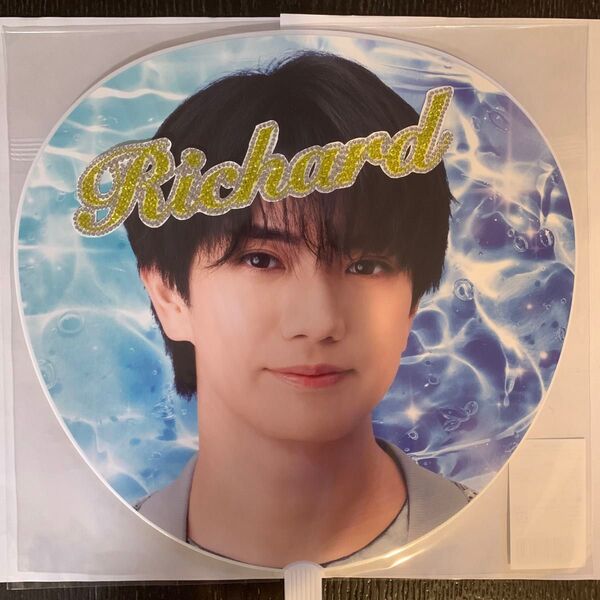 デコうちわ ストーン パーツ Richard 黄色