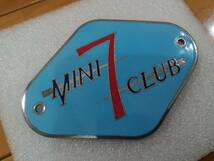 MINI SE7EN CLUB（MINI SEVEN CLUB）ミニ セブン クラブ オリジナル エナメルカーバッジ当時物 中古超希少品_画像3