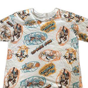 SPACE JAM スペースジャム 総柄Tシャツ Mサイズ相当 古着 キッズ