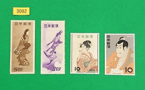 高品質!美品!見返り美人/月に雁/ビードロ/写楽/NH/シミ無/シワ無/糊艶良好/趣味週間/カタ価41,500円/№3032