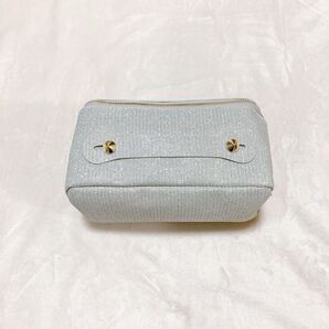 QLoztyse 大容量 旅行コスメバッグ 持ち手とコンパートメント付きのフラットメイクバッグ シルバー 2XL ファッション