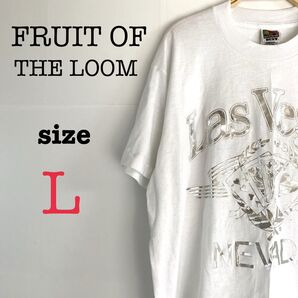 Fruit of the Loom ラスベガス プリントTシャツ ホワイト L