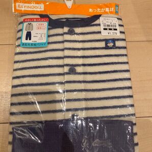 ELFINDOLL 表起毛長袖パジャマ 95 ネイビー系