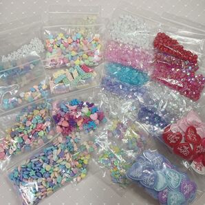 最終値下げ☆ファンシー ゆめかわいい パーツ 大量まとめ売り ハンドメイド アクセサリー プラスチックビーズ