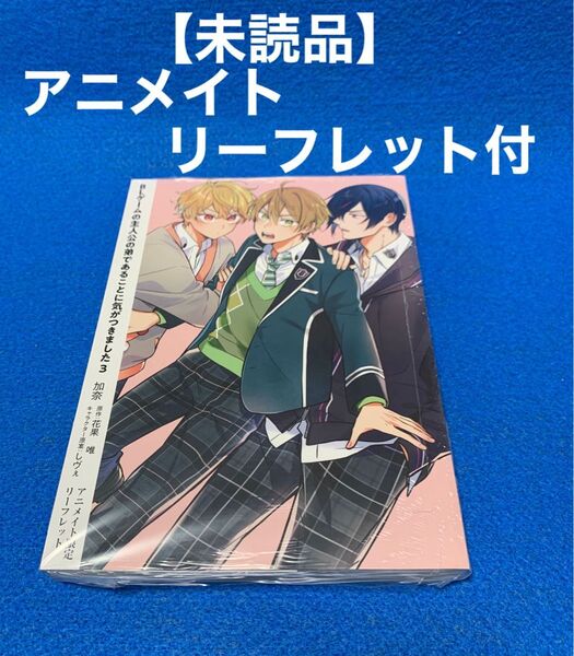 ★未読品★ 【コミック】BLゲームの主人公の弟であることに気がつきました3 加奈 アニメイトリーフレット付