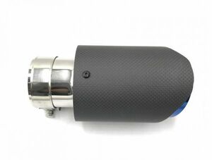 AKRAPOVIC アクラポヴィッチ 式　新型66㎜-76㎜ カーボン製　マットカーボン面　焼けブル内層　マフラーカッター4個 送料無料