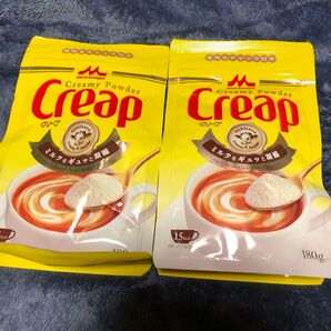 森永クリープ 2袋セット クリーミーパウダー ミルクをギュッと凝縮 MORINAGA 便利なチャック付きで コーヒーの風味を活かす