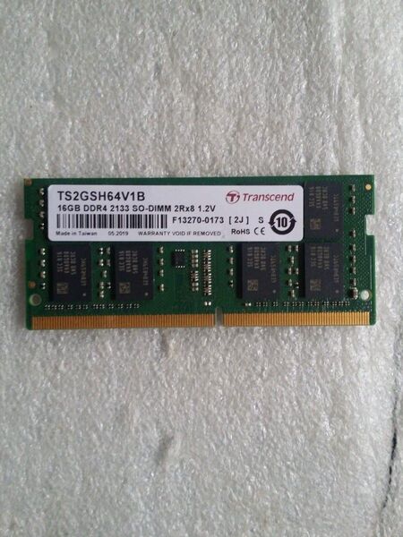 DDR4 2133ノートPC用 16GB Transcend 中古品