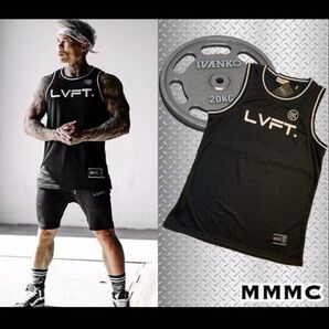 【XXXL】LIVE FIT. メンズ タンクトップ ブラック ジム LVFT